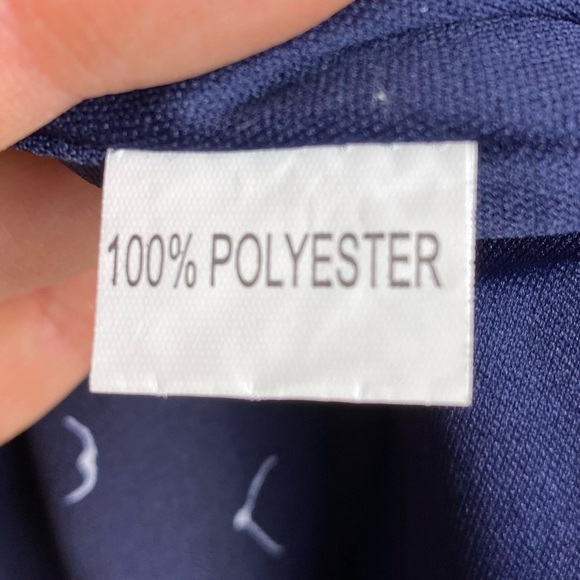 SALE. Tenki Navy Blue Bird Print Dress with Ribbon Belt Size 12 - Picture 9 of 14